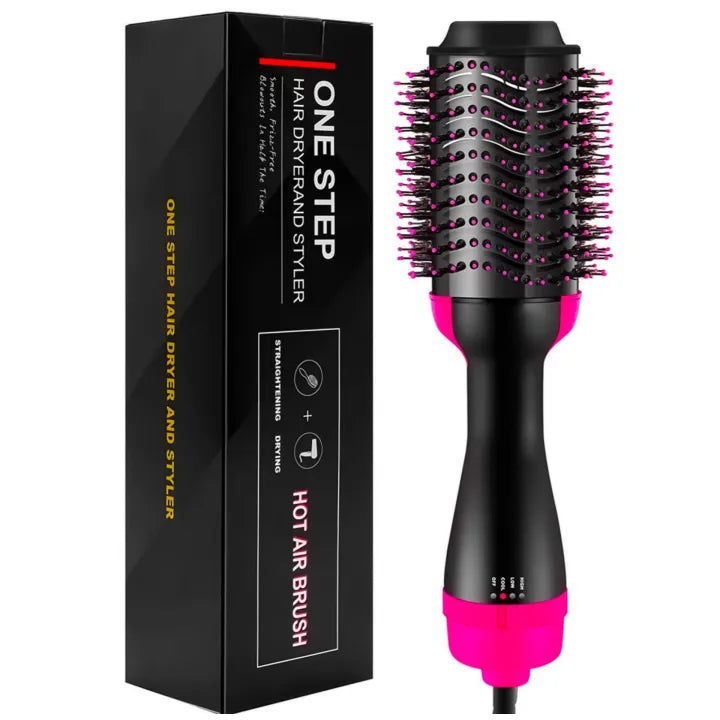 4-in-1  Blow Hair Dryer - Volumizer Brush, Straightening & Curl