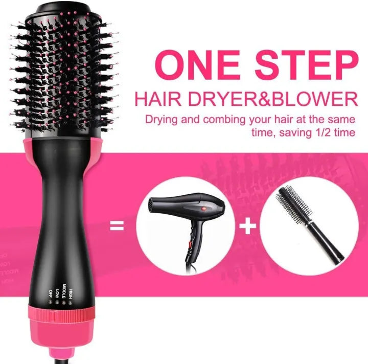 4-in-1  Blow Hair Dryer - Volumizer Brush, Straightening & Curl