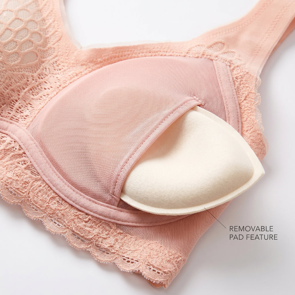 Femorah Pink  -AirFit Lace Comfort Bra