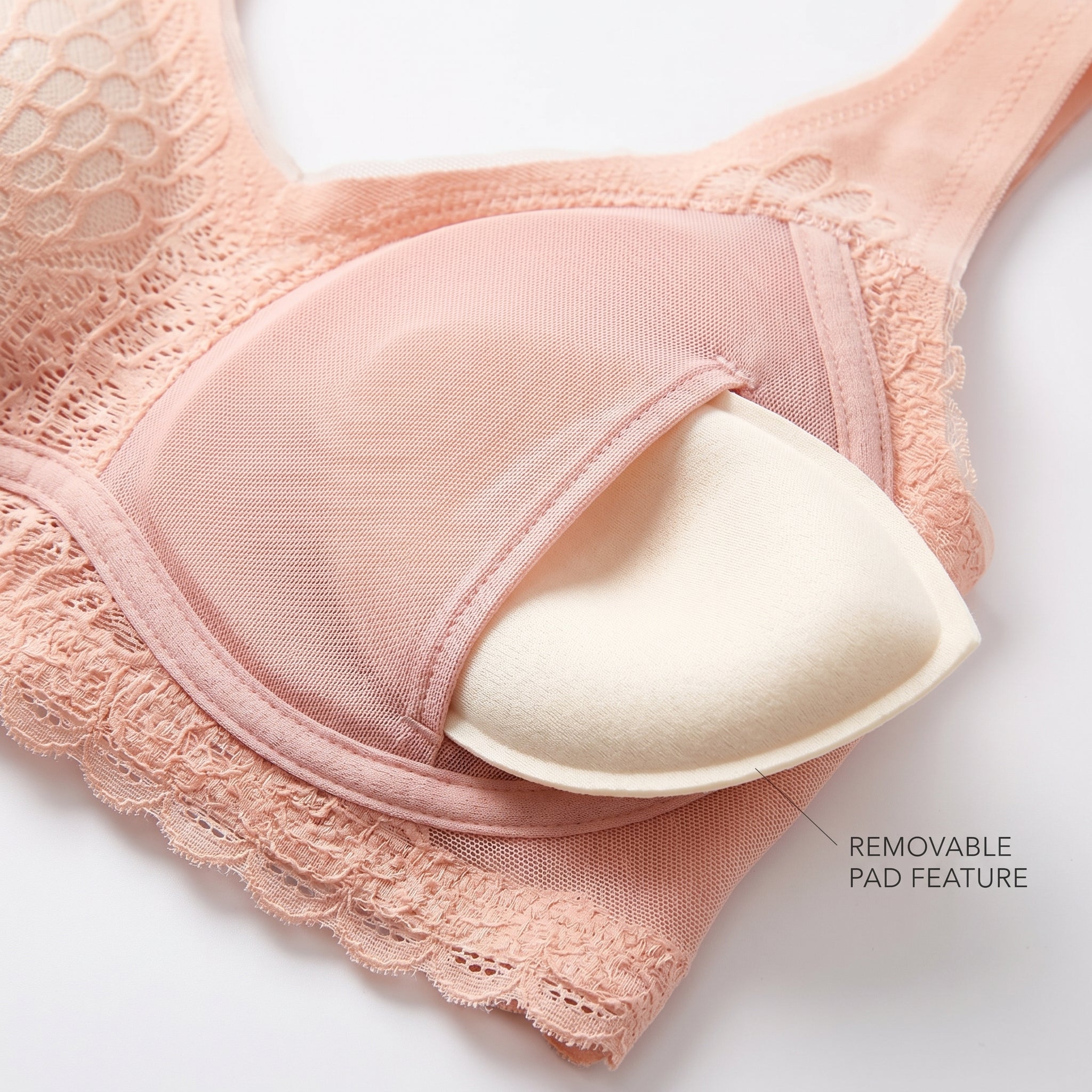 Femorah Pink  -AirFit Lace Comfort Bra