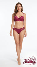 Ruby Red Bra & Panty Set – Premium Padded Lingerie Set