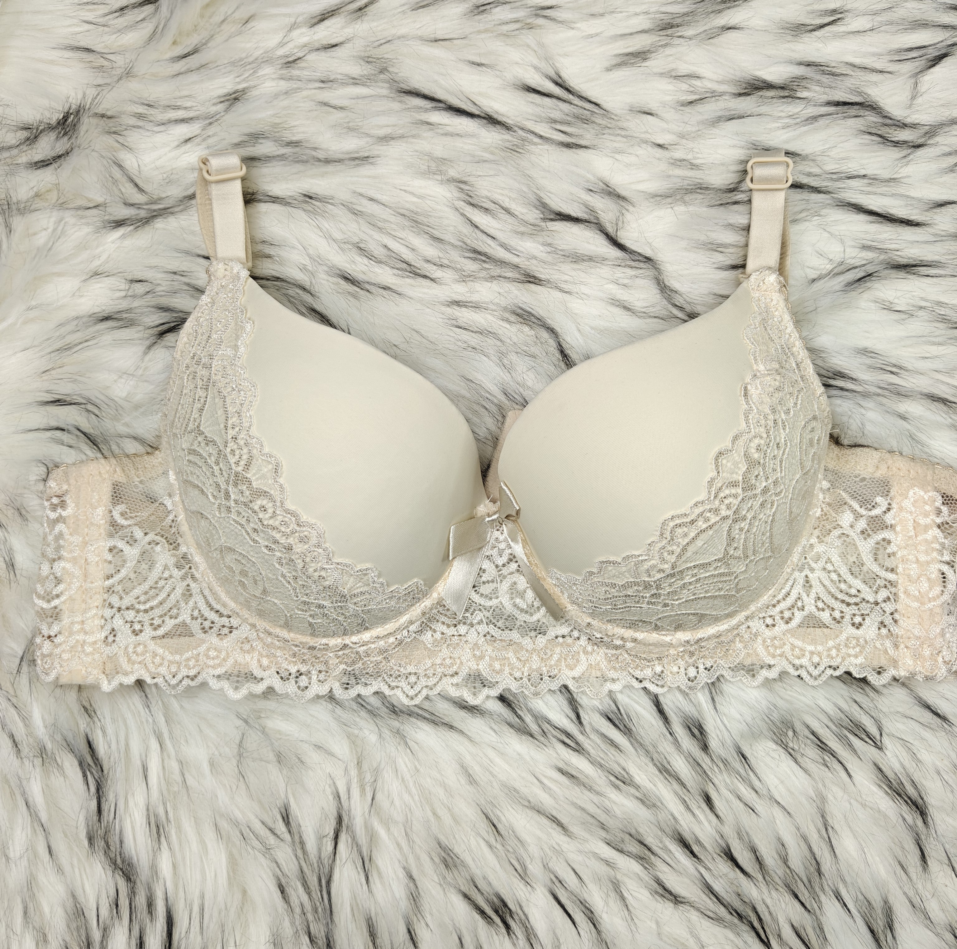 Off White Bra & Panty Set – Premium Padded Lingerie Set