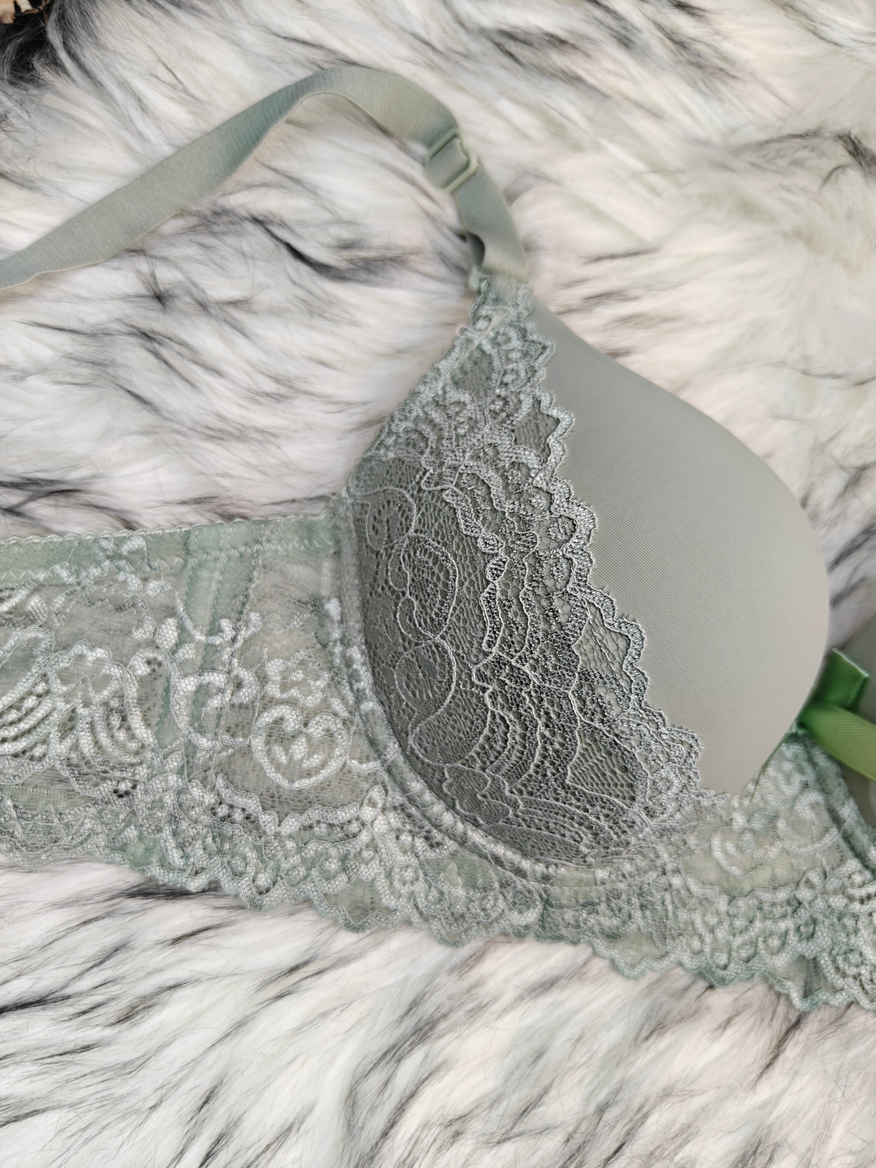 Aqua Mint Bra & Panty Set – Premium Padded Lingerie Set