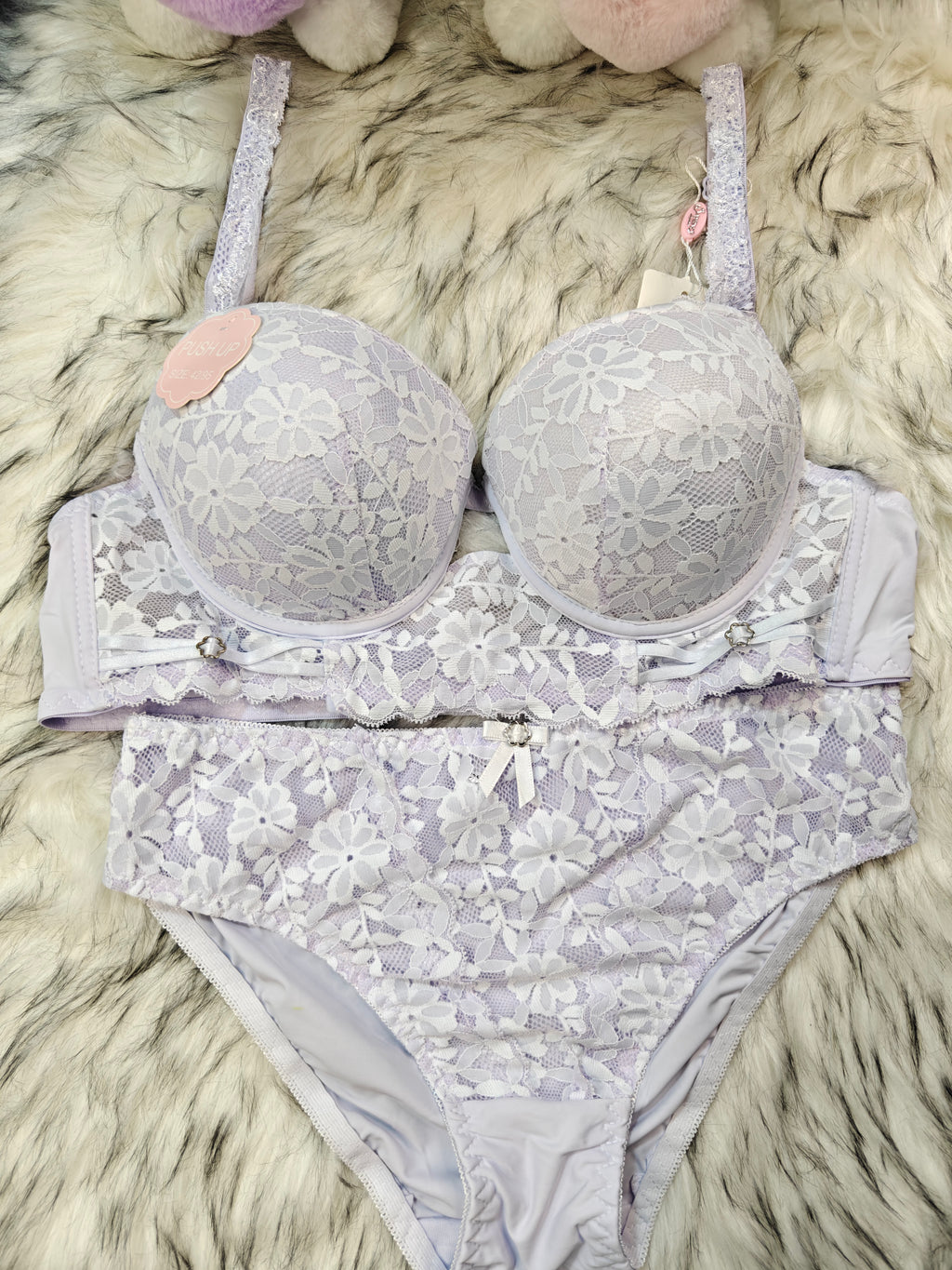 Femoraha Premium Thailand Edition – Soft Light Lavender Luxury Lace Lingerie Set