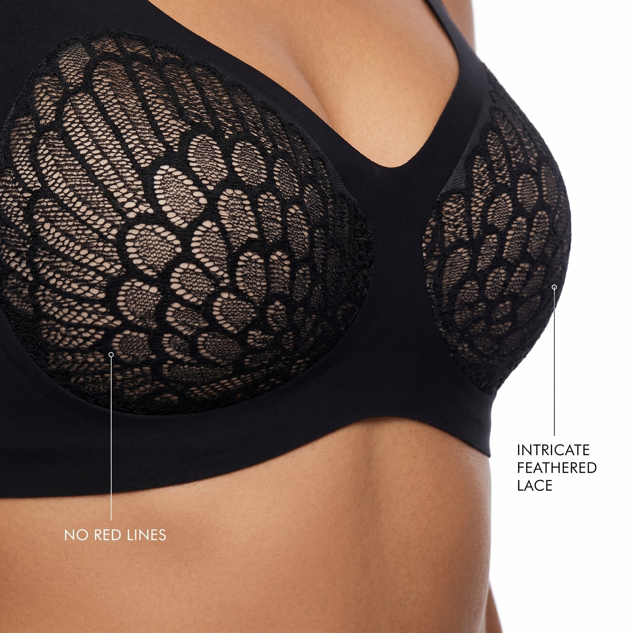 Femorah Black -AirFit Lace Comfort Bra