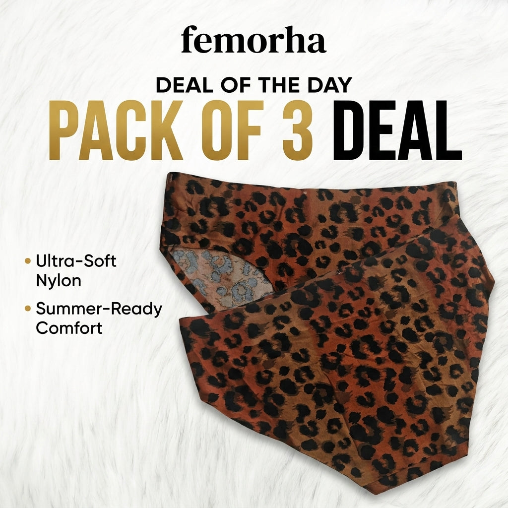 Infinity-Fit Leopard Brief – Pack of 3 | Femorha