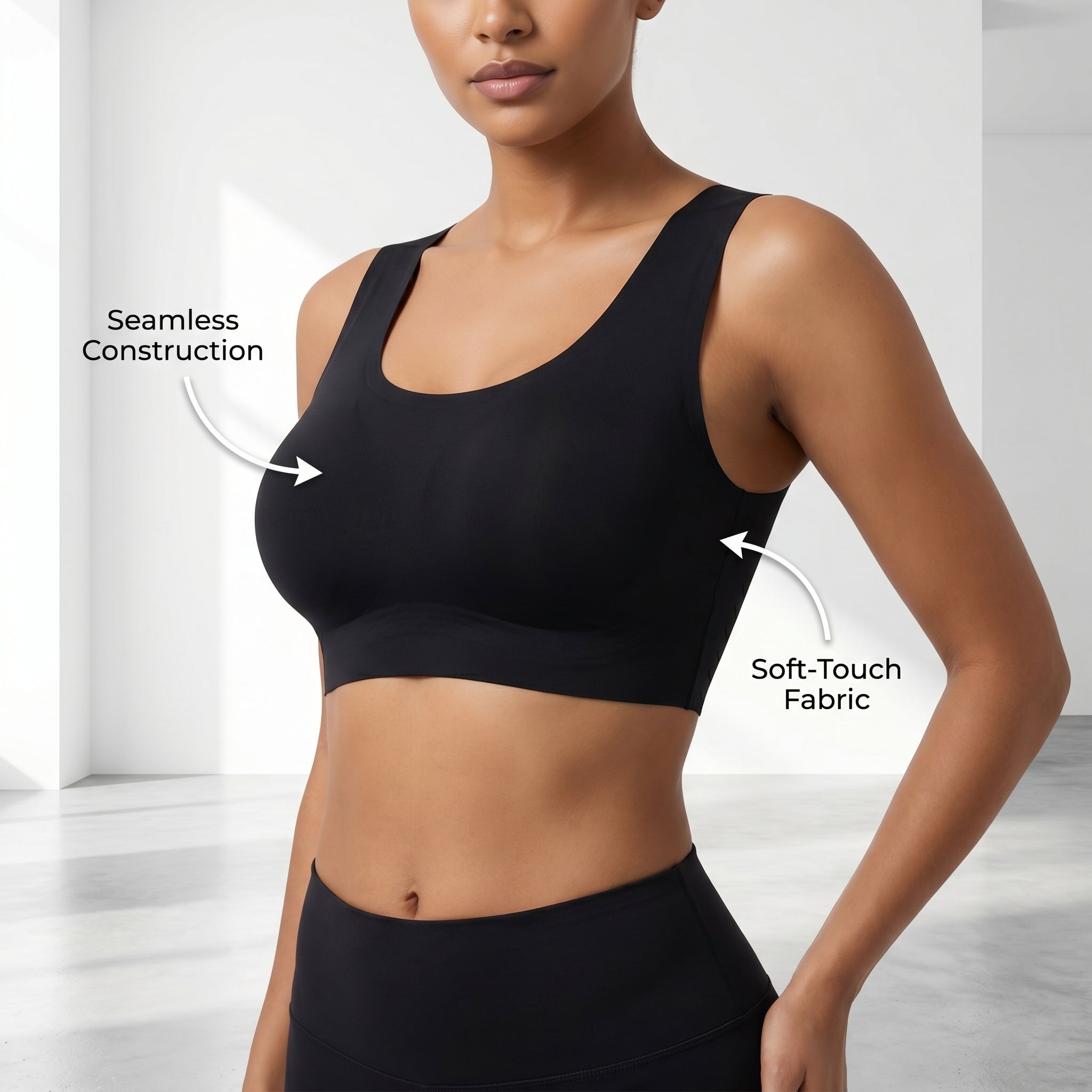 Femorha Skin Seamless Wireless Comfort Bra for Women – Soft Full Coverage Bralette