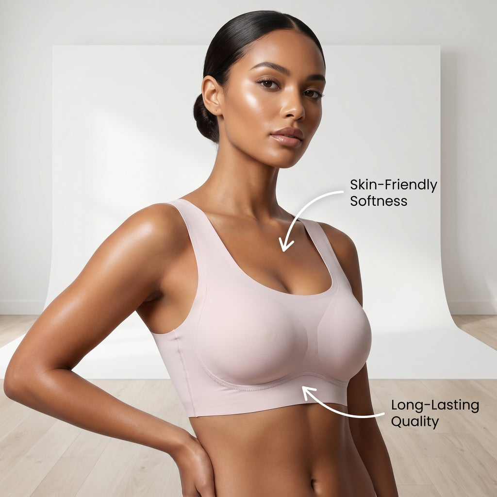 Femorha Seamless Wireless Comfort Bra for Women – Soft Full Coverage Bralette