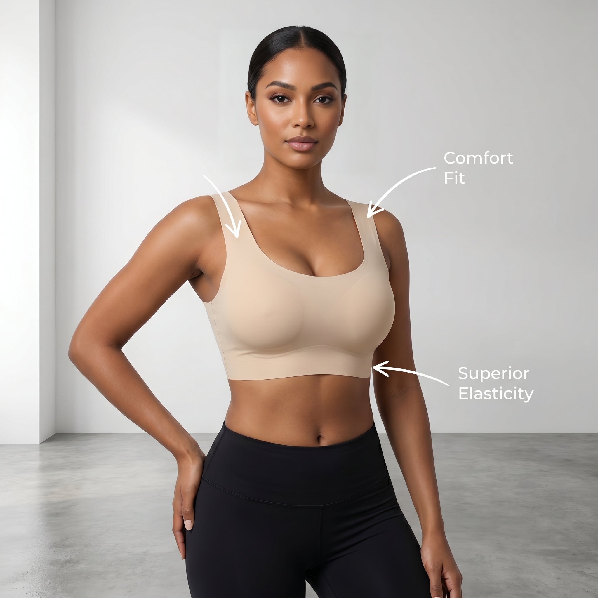 Femorha Skin Seamless Wireless Comfort Bra for Women – Soft Full Coverage Bralette