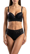 Femoraha Premium Thailand Edition – Midnight Black Lace Luxury Lingerie Set