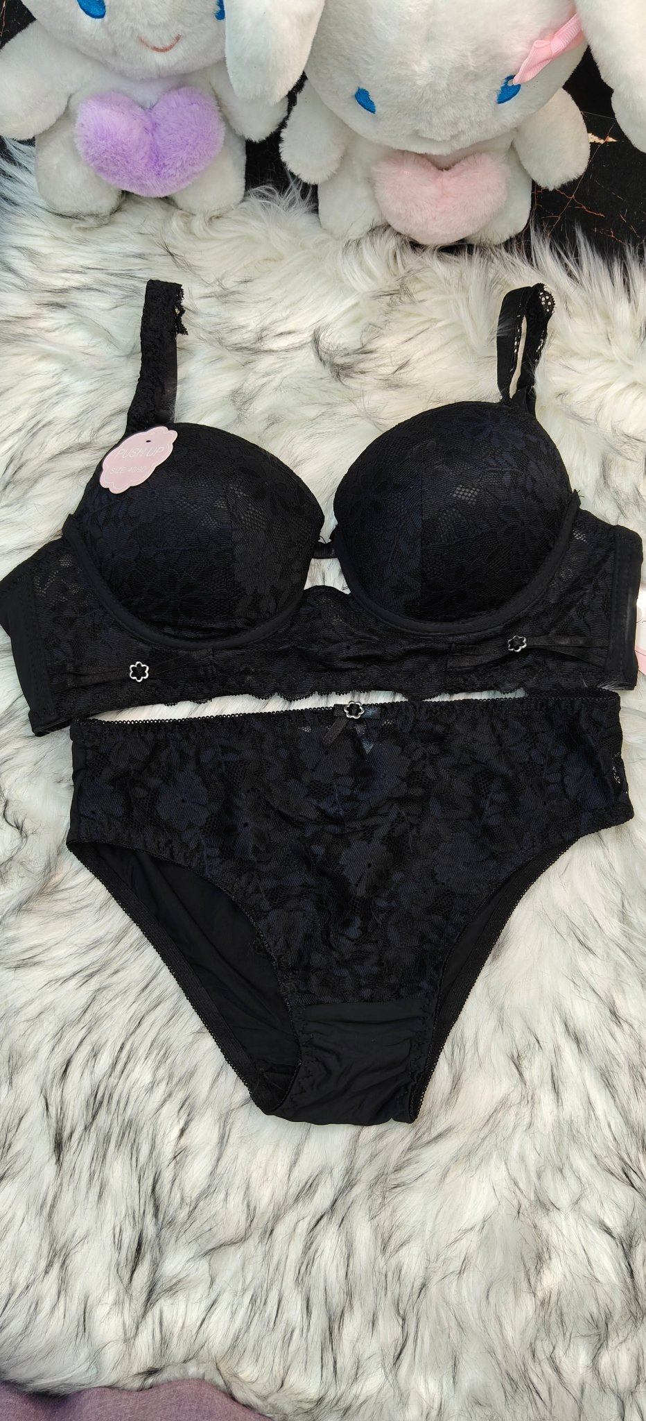 Femoraha Premium Thailand Edition – Midnight Black Lace Luxury Lingerie Set - Femorah