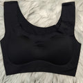 Femorha Black Seamless Wireless Comfort Bra for Women – Soft Full Coverage Bralette - Femorah