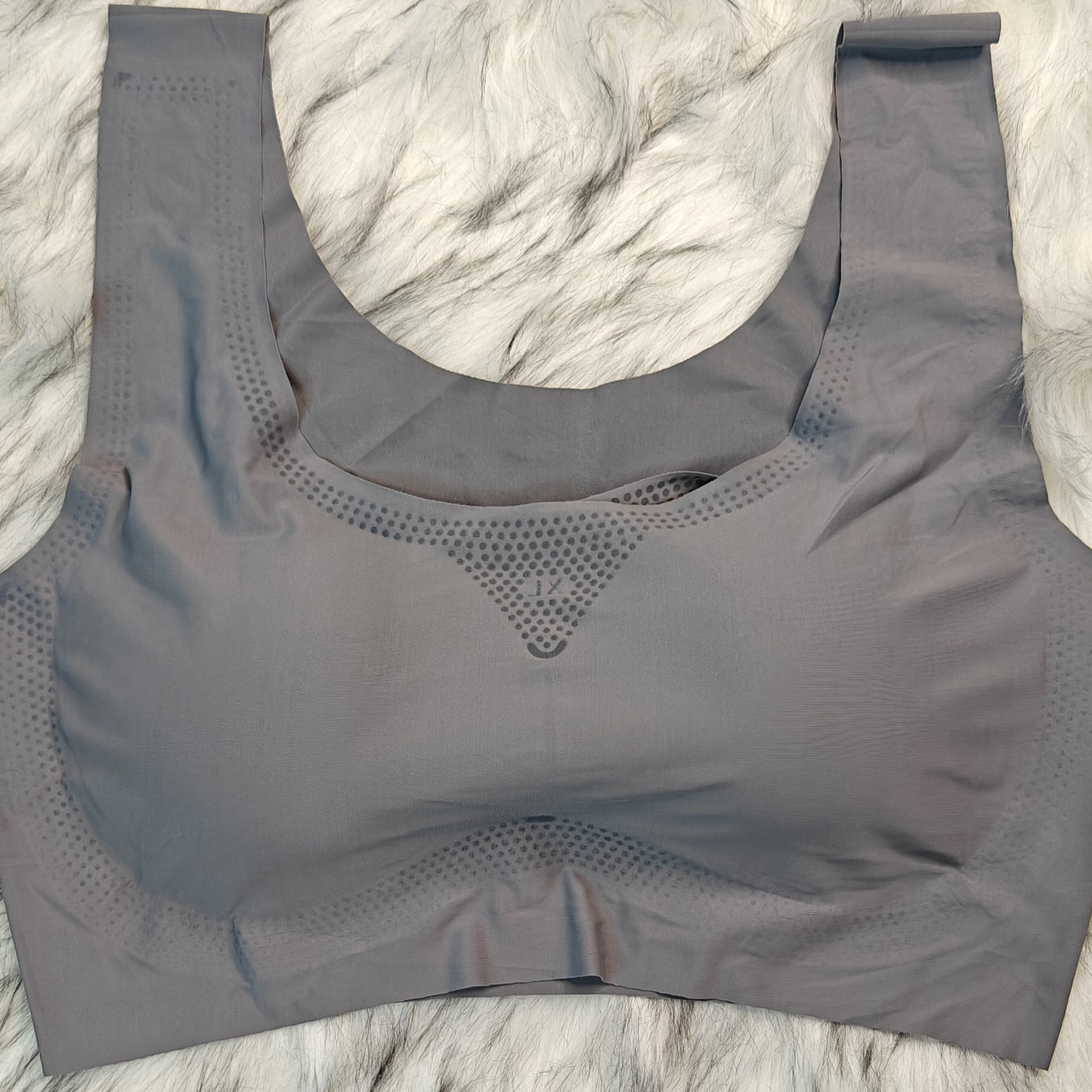 Femorha GreySeamless Wireless Comfort Bra for Women – Soft Full Coverage Bralette - Femorah