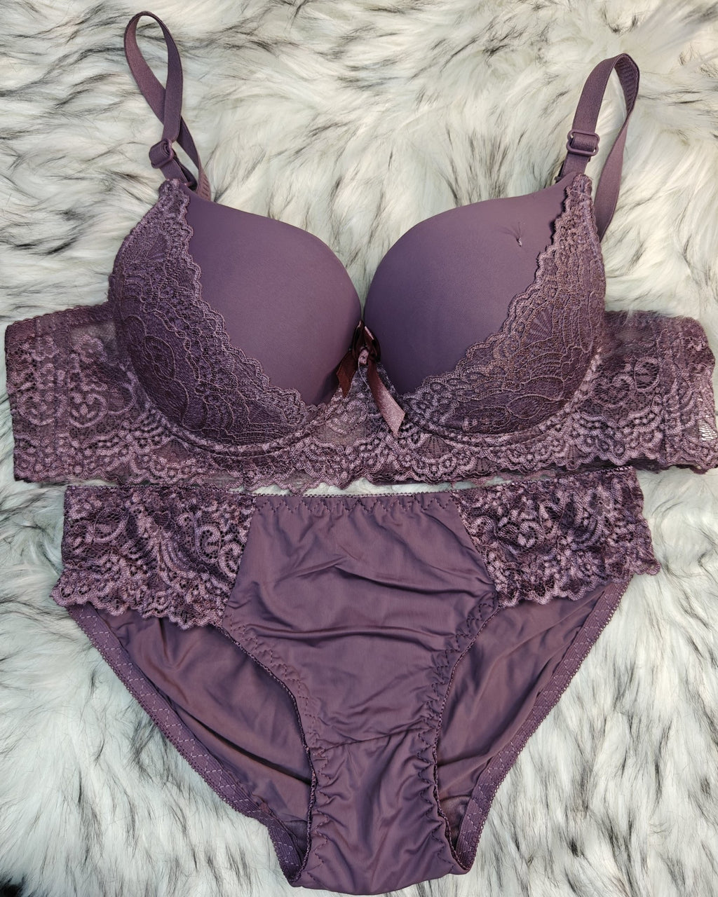 Lavender Bra & Panty Set – Premium Padded Lingerie Set - Femorah