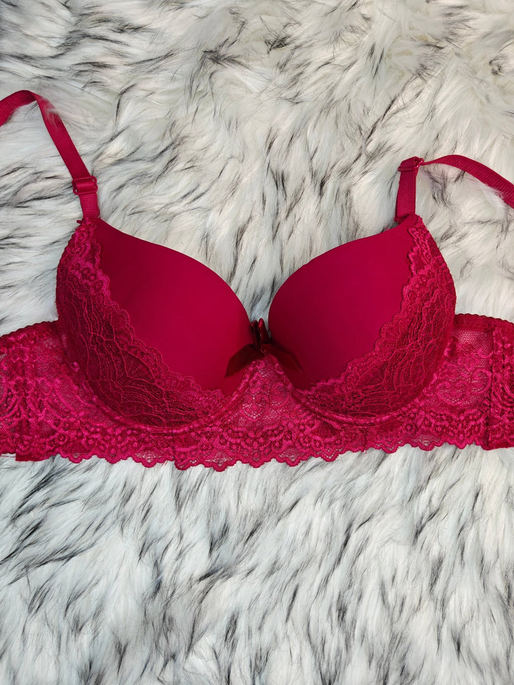 Ruby Red Bra & Panty Set – Premium Padded Lingerie Set - Femorah