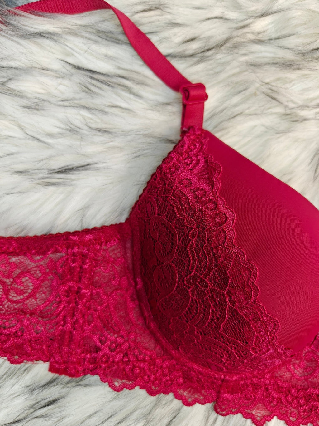 Ruby Red Bra & Panty Set – Premium Padded Lingerie Set - Femorah
